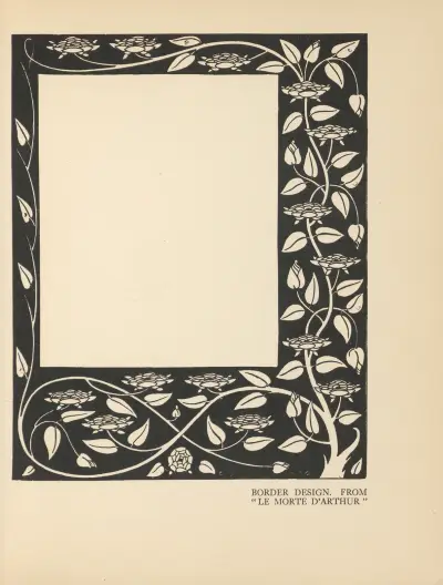 Border Design. From ‘Le Morte d’Arthur’ – nr 2 av Aubrey Vincent Beardsley