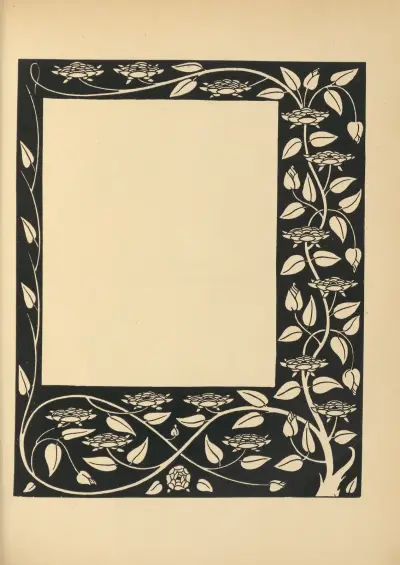 Border Design. From ‘Le Morte d’Arthur’ – nr 3 av Aubrey Vincent Beardsley