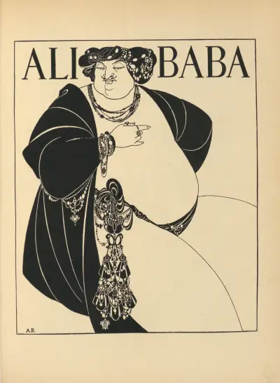 Cover Design. For ‘The Forty Thieves’ av Aubrey Vincent Beardsley