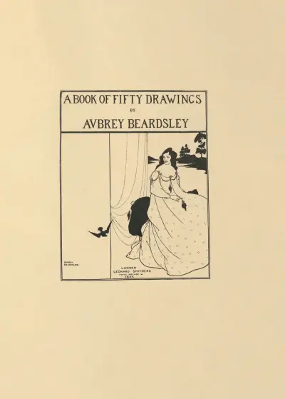 Cover Design. From ‘A Book of Fifty Drawings’ av Aubrey Vincent Beardsley