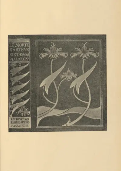Cover Design. From ‘Le Morte d’Arthur’ – nr 2 av Aubrey Vincent Beardsley
