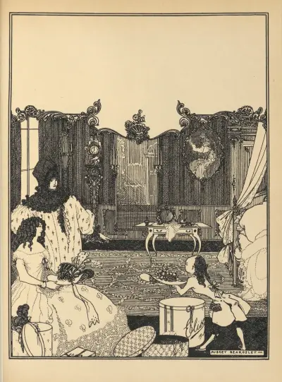 Cover Design. From ‘The Savoy’ No.2 av Aubrey Vincent Beardsley