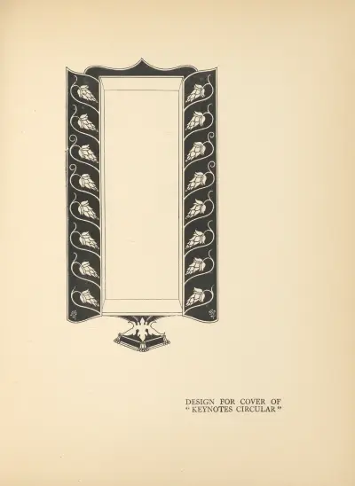 Design for cover of ‘Keynotes Circular’ av Aubrey Vincent Beardsley