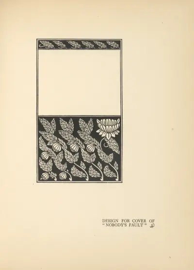 Design for cover of ‘Nobody’s Fault’ av Aubrey Vincent Beardsley