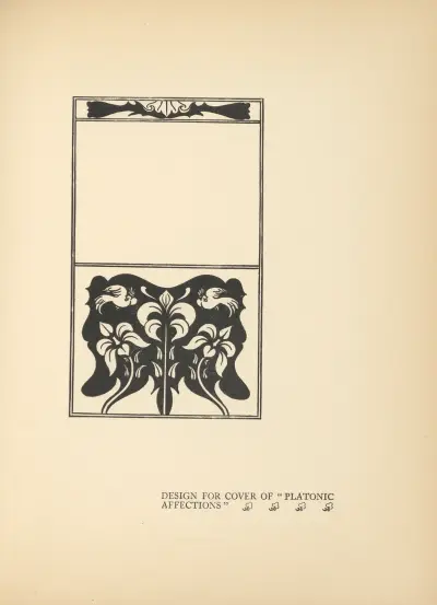 Design for cover of ‘Platonic Affections’ av Aubrey Vincent Beardsley