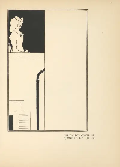 Design for cover of ‘Poor Folk’ av Aubrey Vincent Beardsley