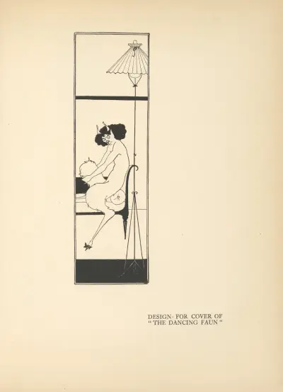 Design for cover of ‘The Dancing Faun’ av Aubrey Vincent Beardsley