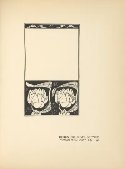 Design for cover of ‘The Woman Who Did’ av Aubrey Vincent Beardsley