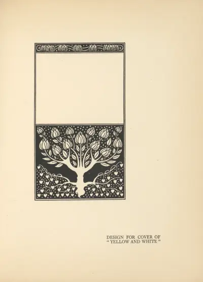 Design for cover of ‘Yellow and White’ av Aubrey Vincent Beardsley