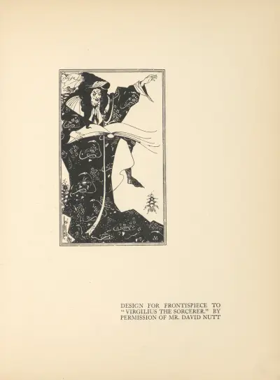 Design For Frontispiece To ‘Virgilius The Sorcerer’ av Aubrey Vincent Beardsley