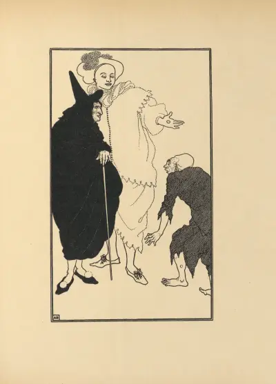 Don Juan, Sganarelle, And The Beggar. From ‘The Savoy’ No.8 av Aubrey Vincent Beardsley