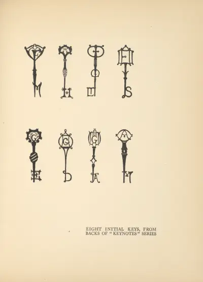 Eight Initial Keys. From Backs of ‘Keynotes’ Series av Aubrey Vincent Beardsley