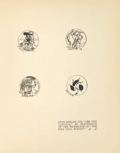Four Designs For ‘The New Coinage av Aubrey Vincent Beardsley