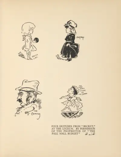 Four Sketches From ‘Becket’ av Aubrey Vincent Beardsley