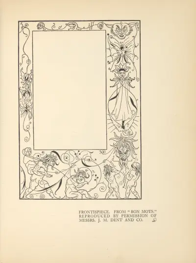 Frontispiece. From ‘Bon Mots’ av Aubrey Vincent Beardsley
