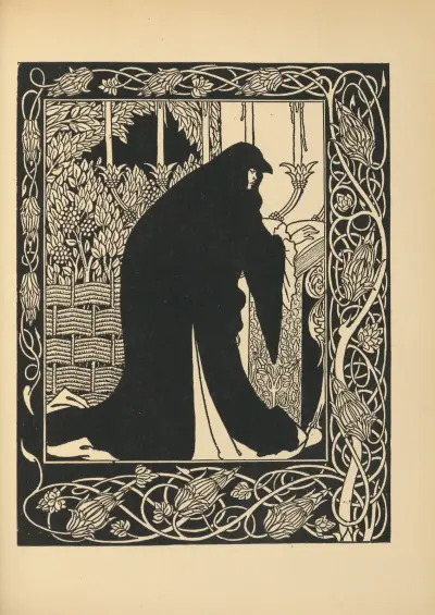 How Queen Guenever made her a Nun. From ‘Le Morte d’Arthur’ – nr 2 av Aubrey Vincent Beardsley