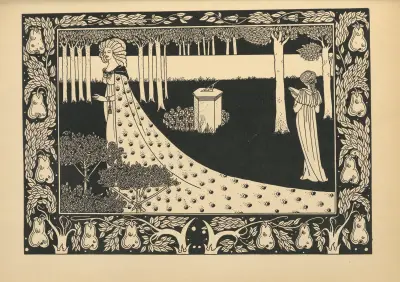 La Beale Isoud at Joyous Gard. From ‘Le Morte d’Arthur’ av Aubrey Vincent Beardsley