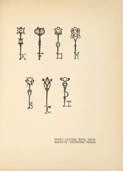 Seven Initial Keys. From Backs of ‘Keynotes’ Series av Aubrey Vincent Beardsley