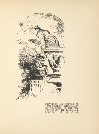 Sketch of Mr. Pennell As ‘The Devil of Notre Dame’ av Aubrey Vincent Beardsley