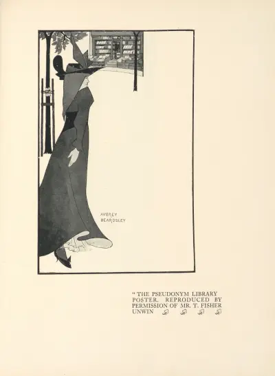 The Pseudonym Library Poster – nr 1 av Aubrey Vincent Beardsley