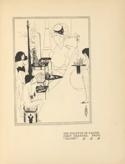 The Toilette of Salome. First Drawing. av Aubrey Vincent Beardsley