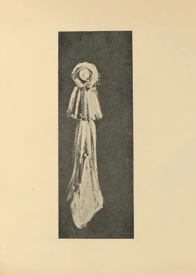 Die Frau in Weiß von Aubrey Vincent Beardsley