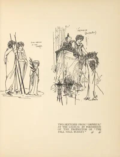 Two Sketches From ‘Orpheus’ – nr 1 av Aubrey Vincent Beardsley