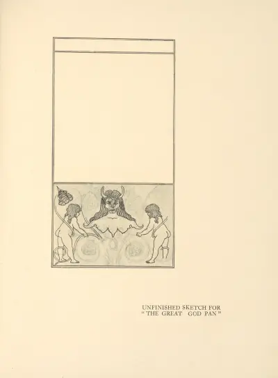 Unvollendete Skizze zu ‚The Great God Pan‘ von Aubrey Vincent Beardsley