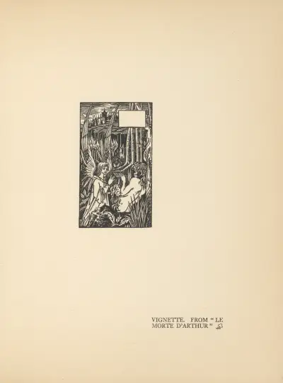 Vignette. From ‘Le Morte d’Arthur’ – nr 6 av Aubrey Vincent Beardsley