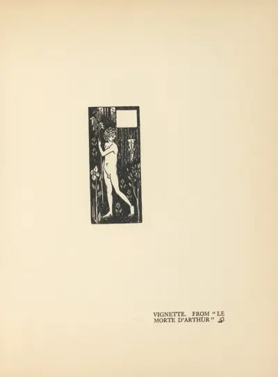 Vignette. From ‘Le Morte d’Arthur’ – nr 7 av Aubrey Vincent Beardsley