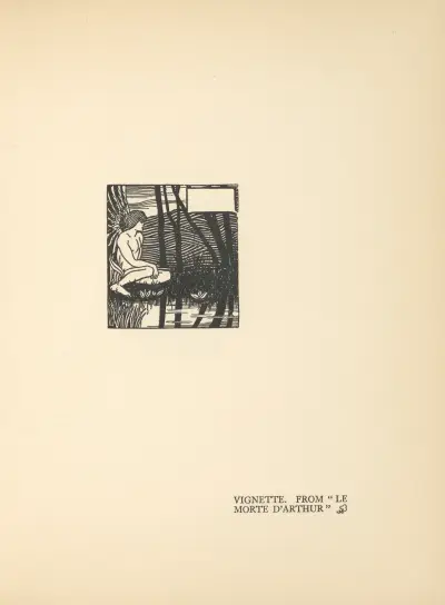 Vignette. From ‘Le Morte d’Arthur’ – nr 11 av Aubrey Vincent Beardsley