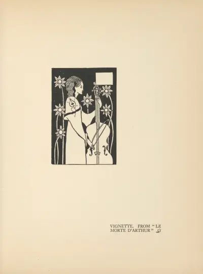 Vignette. From ‘Le Morte d’Arthur’ – nr 1 av Aubrey Vincent Beardsley