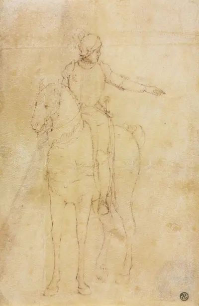 Armored Figure on Horseback av Vittore Carpaccio