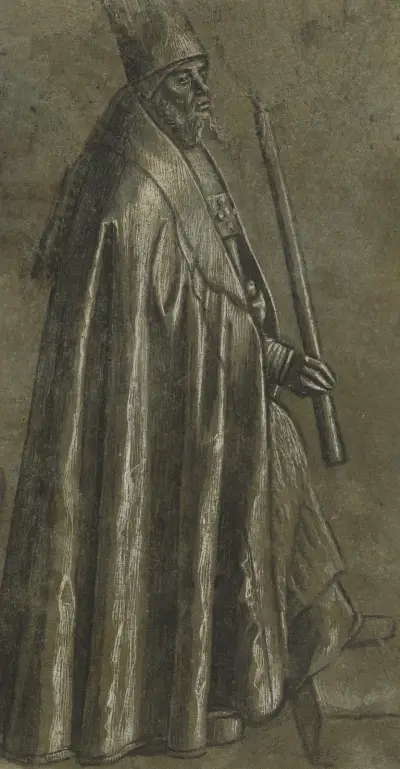Bishop Holding a Candle av Vittore Carpaccio