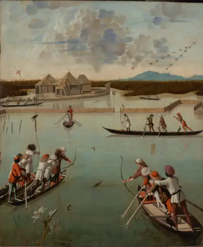 Hunting on the Lagoon av Vittore Carpaccio