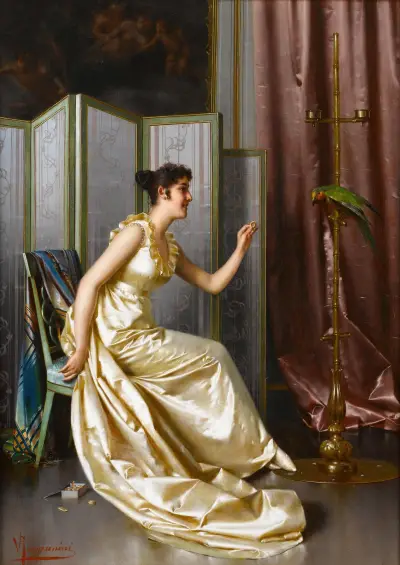 Feeding the parrot av Vittorio Reggianini