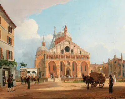 A view of the Basilica of Saint Anthony in Padua av Rudolf von Alt