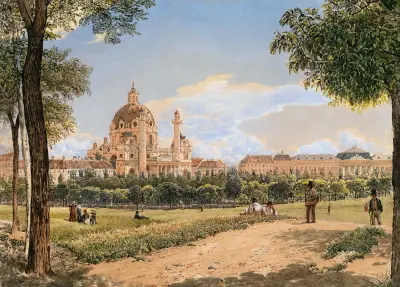Blick auf die Karlskirche und das Polytechnische Institut von Rudolf von Alt