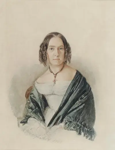 Damenporträt av Rudolf von Alt