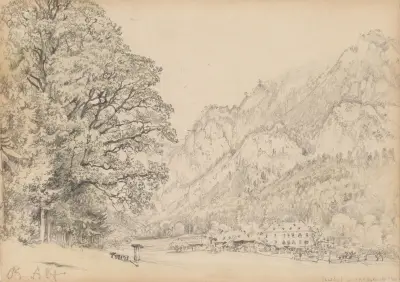 Der Thalhof in Reichenau an der Rax von Rudolf von Alt