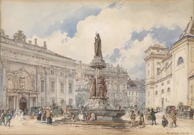 Freyung s Austria-brunnen, Rudolf von Alt