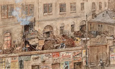 Iron foundry Kitschelt in Skodagasse av Rudolf von Alt