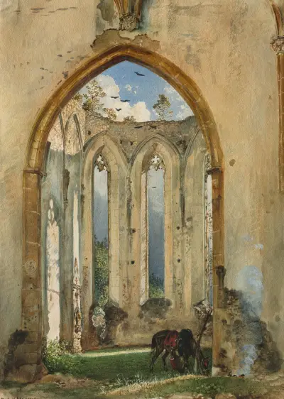 Ruin of a Church av Rudolf von Alt