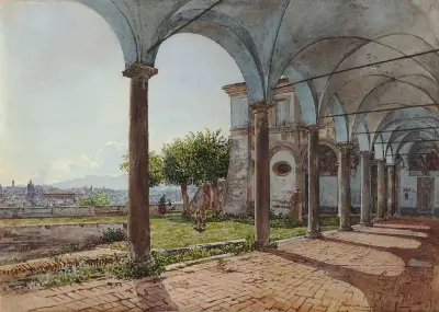 View from Sant’Onofrio on Rome av Rudolf von Alt