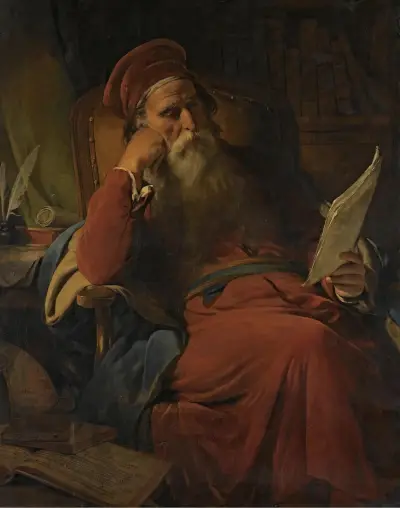 Lärd man i sin studerkammare av Friedrich von Amerling