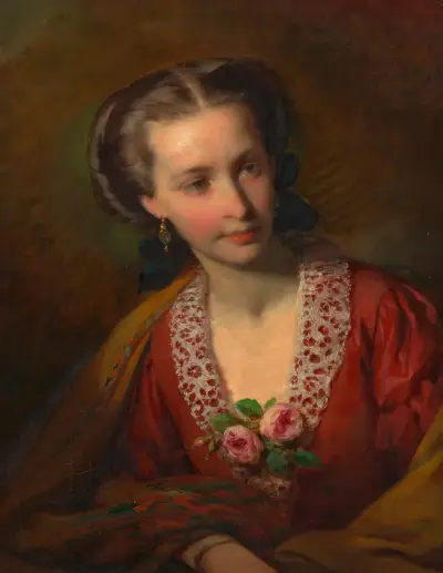 Hermine Amerling (Schwägerin Friedrich Amerlings) av Friedrich von Amerling