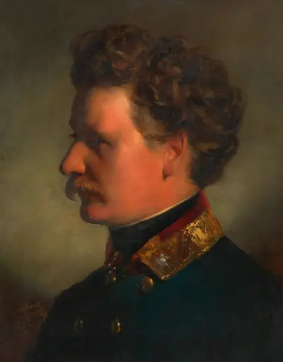 Joseph Georg Amerling als Major (Bruder des Künstlers) av Friedrich von Amerling