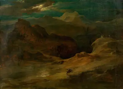 Mondlandschaft (Walpurgisnacht) av Friedrich von Amerling