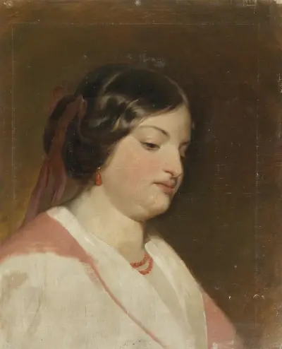Studie Frl von Heintl av Friedrich von Amerling