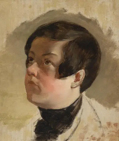 Studie av ett goss huvud av Friedrich von Amerling
